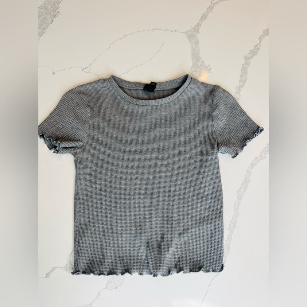 Gray Waffle Tee Size XS
